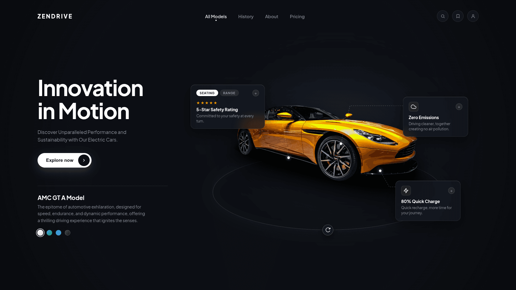 3D Car page